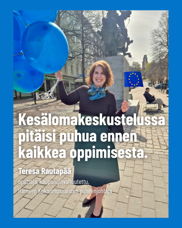 Kesälomakeskustelussa pitäisi puhua ennen kaikkea oppimisesta