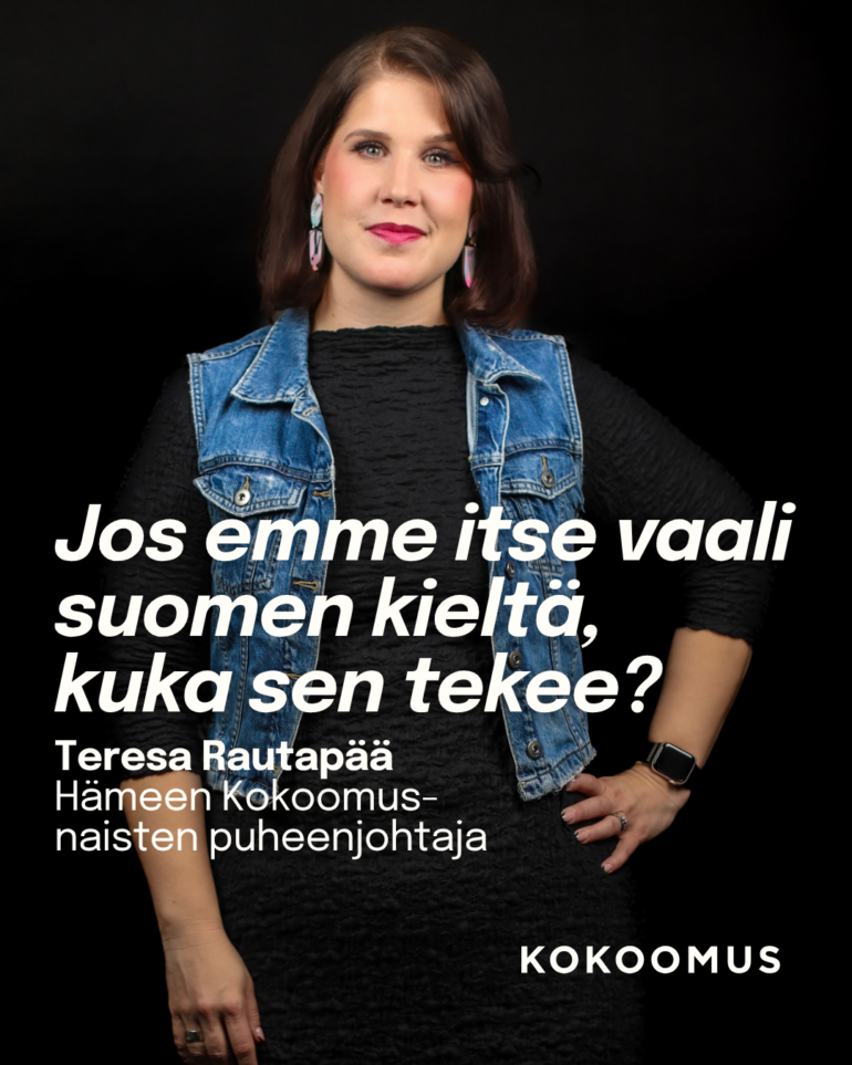 Jos emme itse vaali suomen kieltä, kuka sen tekee?